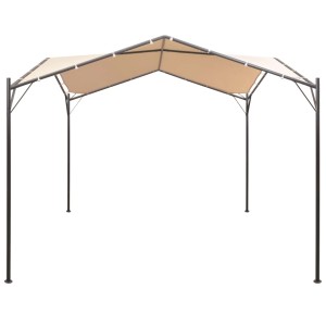 Beiges vidaXL Partyzelt/Pavillon 3x3 m mit Stahlrahmen für Garten & Camping.