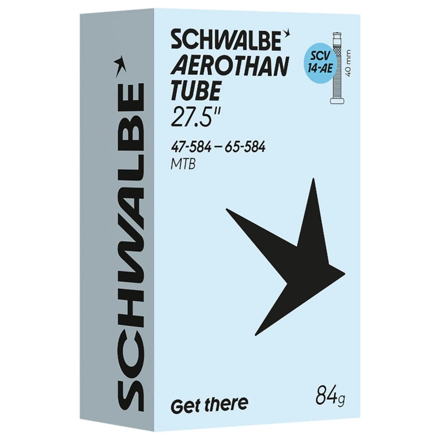 Schwalbe Fahrradschlauch SCV14-AE Aerothan TPU 27 Zoll Clik Valve 40mm ETRTO 47/65-584