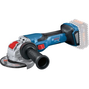 Bosch Professional Akku-Winkelschleifer GWX 18V-15 P X-Lock Solo mit Zusatzhandgriff.