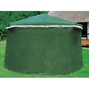 Grüner Wetterschutzumhang für Pavillon Rosenheim, Zubehör für Lauben & Pavillons.