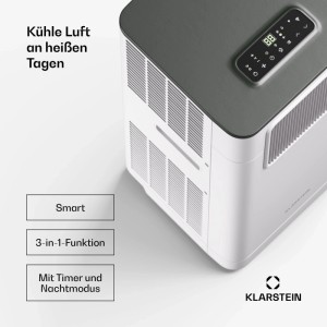 Klarstein Breeze Box 7K Smart Klimaanlage, weiß, mit Fernbedienung. Mobiles Klimagerät für kühle Räume.
