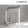 Schütte Küchenarmatur Rio Chrom mit Wasserstrahl. Einhebelmischer mit hohem Auslauf.