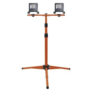 Osram LED-Baustrahler Tripod, 2x20W, dunkelgrau, höhenverstellbar bis 1,7m.