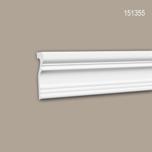 Weiße PROFHOME Wand- und Friesleiste, 32 m Set Zierleisten für Paneele.