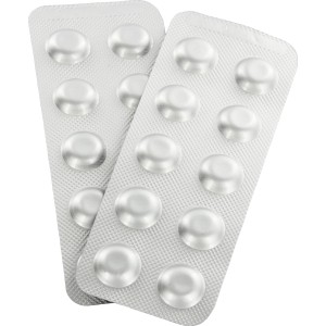 Steinbach Ersatztabletten für Pooltester-Kit, 2 Blister mit je 10 Tabletten.