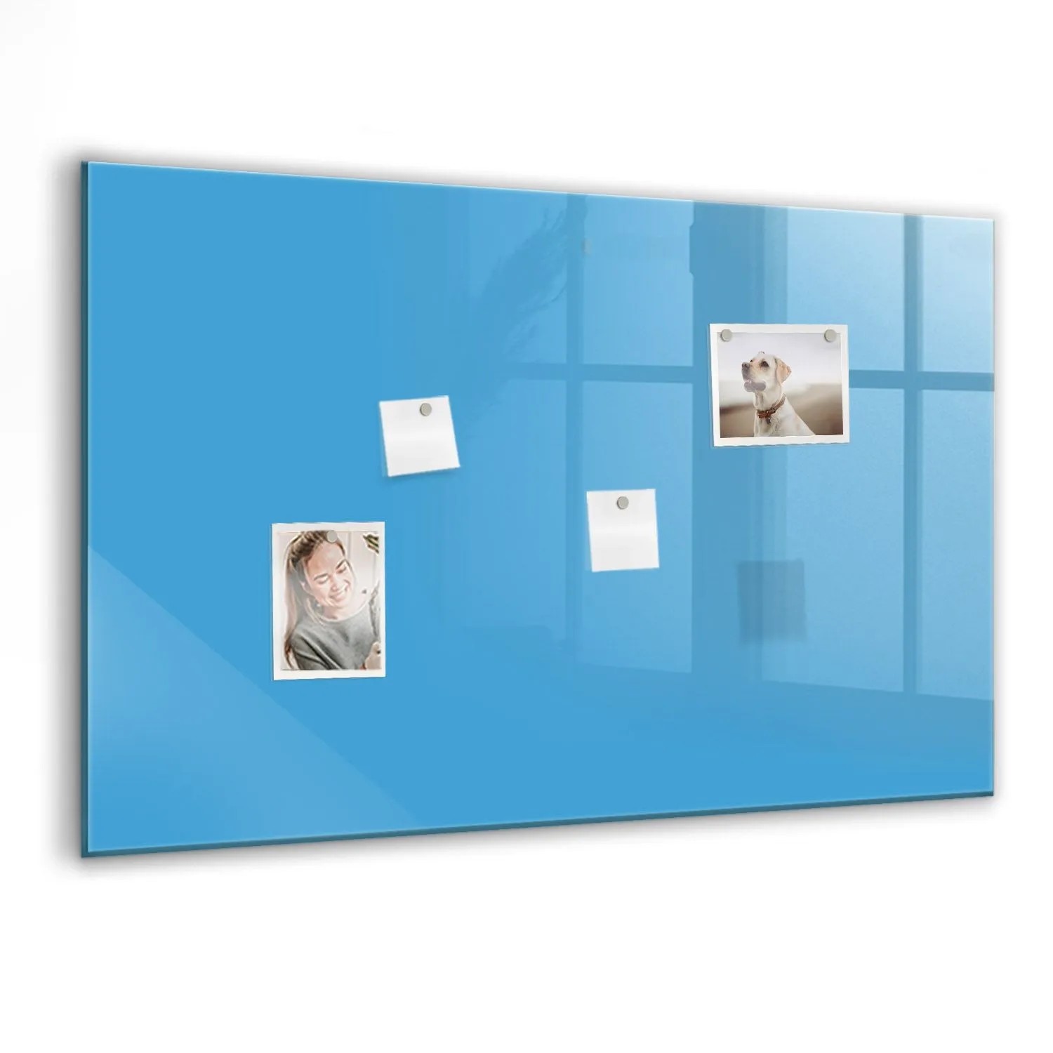 Tulup Beschreibbare Glasmagnettafel Blaue Farbe 90x60 cm Magnettafel Büro G günstig online kaufen