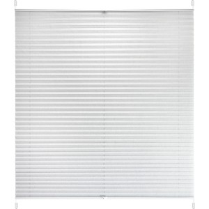 Hellgraues Tageslicht-Spannplissee Valeria, 105x130cm, für Fenster, ohne Bohren montierbar.