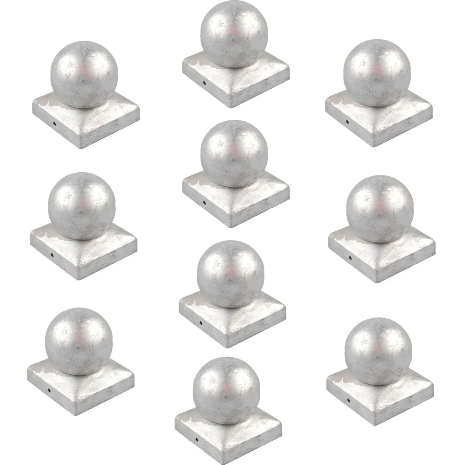 Holmwerk 10x Pfostenkappe Verzinkt 101mm Kugel Abdeckkappe Für Pfosten 10x1 günstig online kaufen