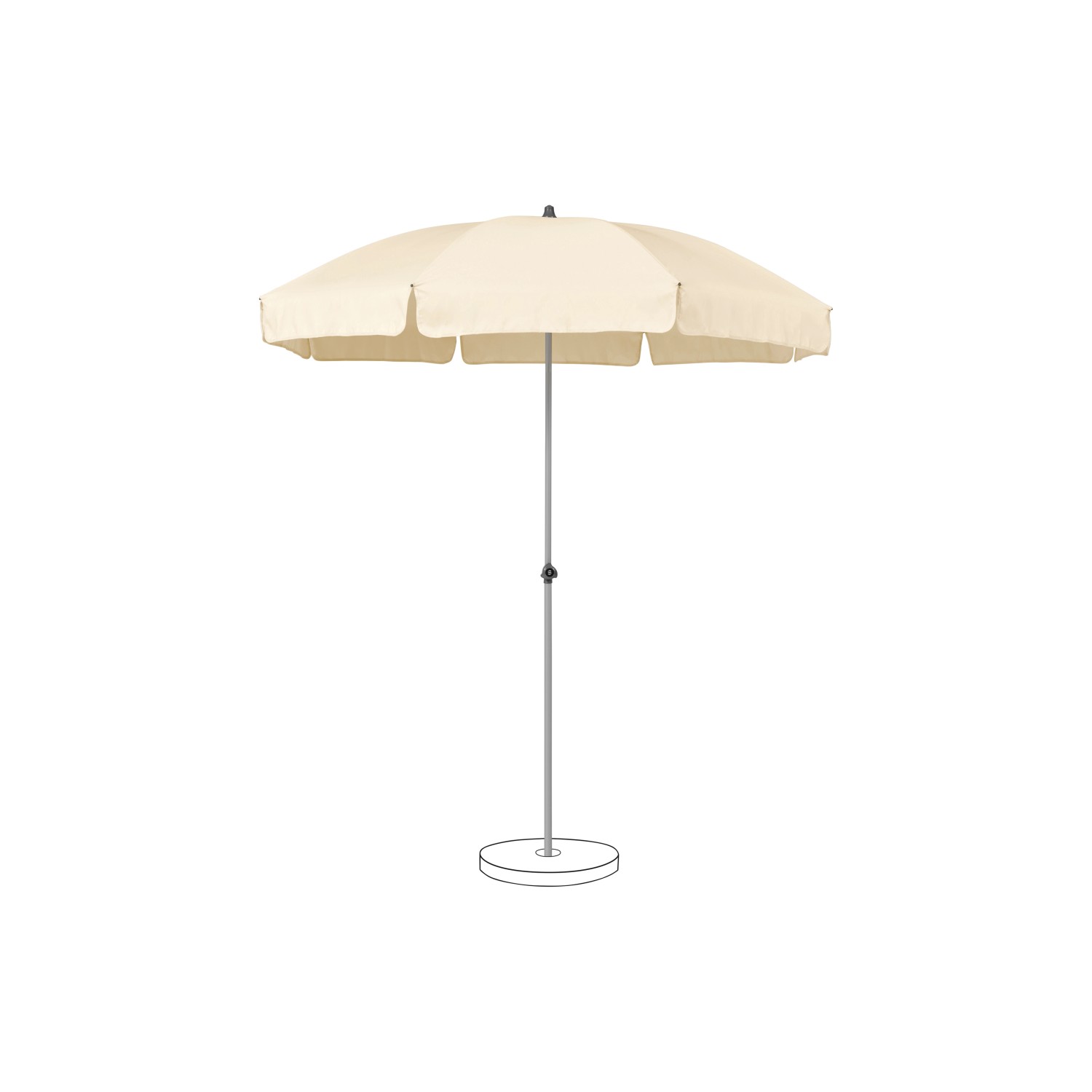 Suncomfort by Glatz Marktschirm Ecru mit Dreh- & Neigungsfunktion günstig online kaufen