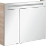Fackelmann Spiegelschrank B.Clever Alaska Esche 90 cm mit Beleuchtung und Softclose-Türen.