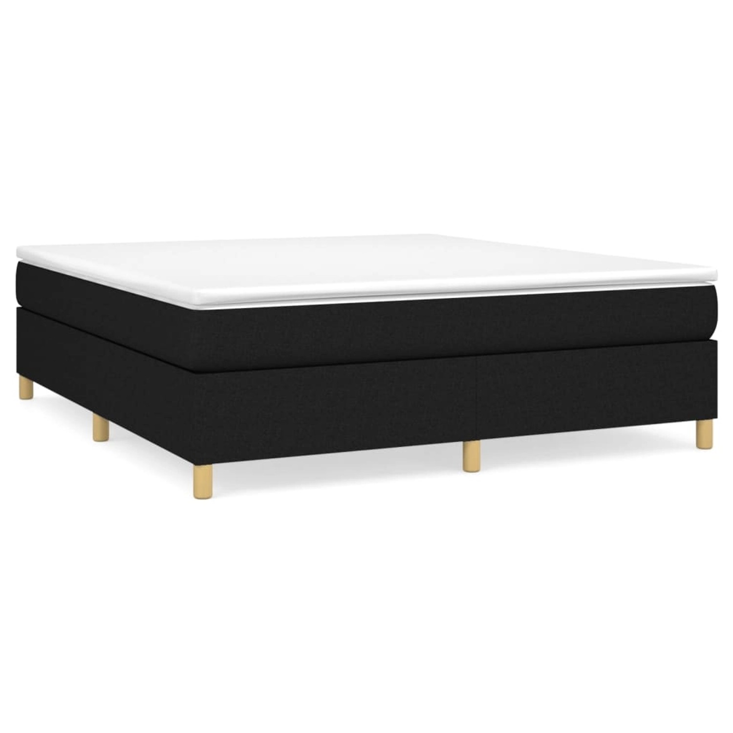 vidaXL Boxspringbett mit Matratze Schwarz 160x200 cm Stoff1399730 günstig online kaufen