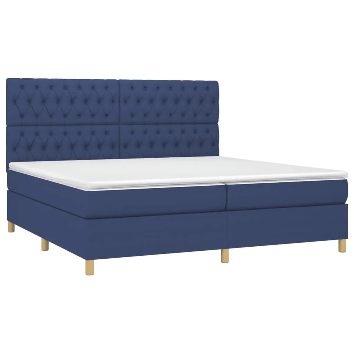 vidaXL Boxspringbett mit Matratze Blau 200x200 cm Stoff 3142607 günstig online kaufen