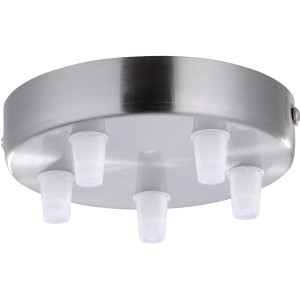 Just Light Baldachin, 5-flammig, Stahlfarben. Lampen-Baldachin für individuelle Leuchten.