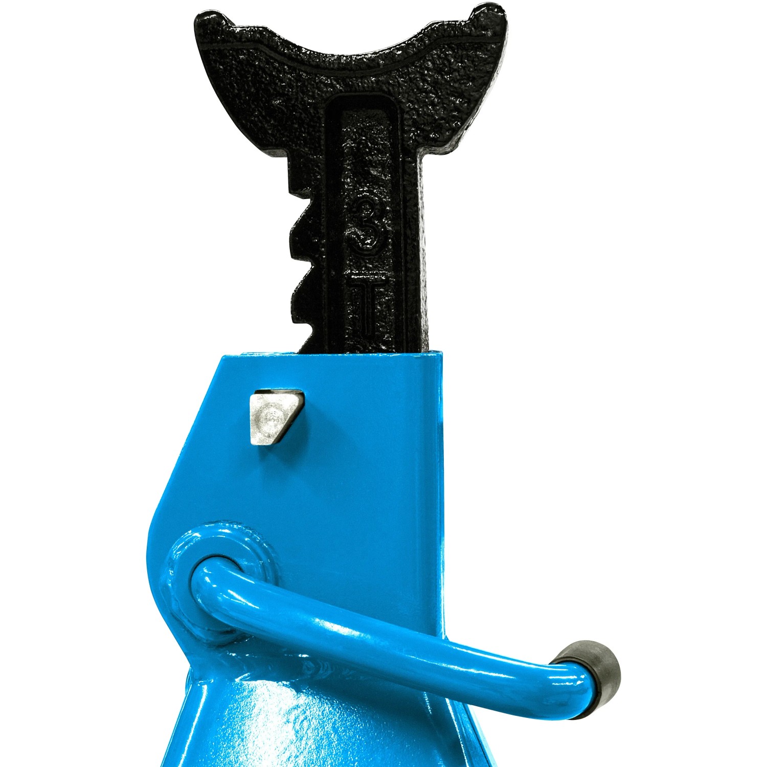 Detailaufnahme: Blauer Güde Unterstellbock 3T, Teil des 3-teiligen Sets für Wartung und Reparatur.