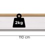 Weißes Wandboard Mirano Landhausstil, Lärche Dekor, 110 cm breit, Eiche Akzent, 2kg Belastbarkeit.