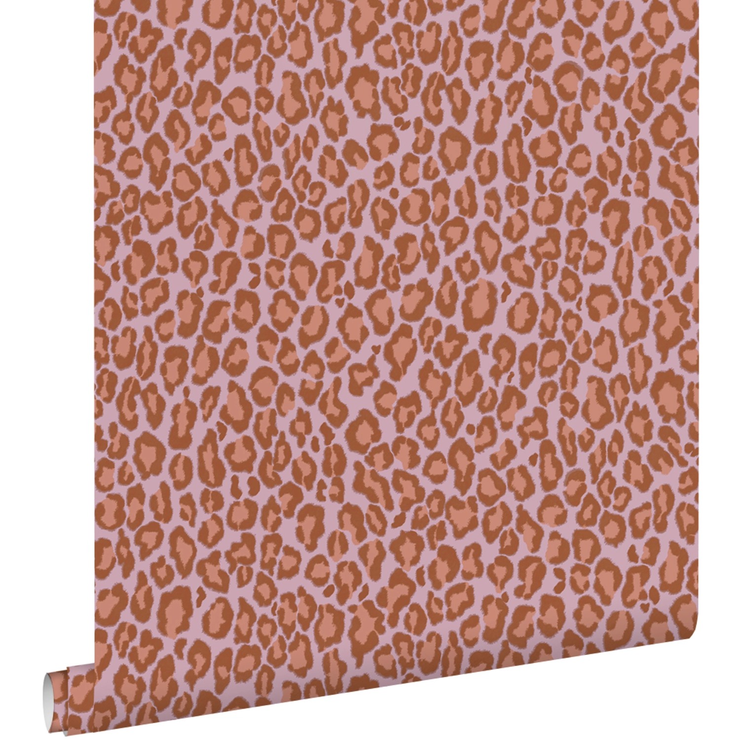 ESTAhome Tapete Leopardenmuster Terrakotta und Violett 53 cm x 10.05 m günstig online kaufen