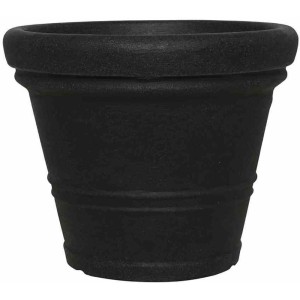 Anthrazitfarbener Siena Garden Blumentopf Amalia, Ø 35 cm, im klassischen Design.