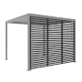 Anthrazitfarbene Lamellenwand für Pergola, feststehend, 93cm, für Privatsphäre und Stabilität.