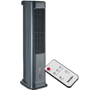 Tectake Luftkühler Alaska, anthrazit, mit Fernbedienung. Mobiles Klimagerät für kühlere Luft.
