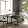 Vasagle Computertisch, 100x50 cm, braun-schwarz, im modernen Arbeitszimmer.