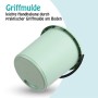 ProHome Eimer, 5 Liter, grün, 2er-Pack. Kunststoffeimer mit Griffmulde am Boden.