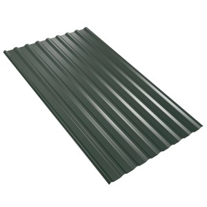 Weckman Trapezblech W20 in Nadelgrün, 1500x1135x0,5 mm. Dachblech für Carport & Garage.