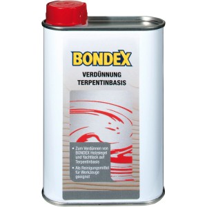 Bondex Verdünnung auf Terpentinbasis, 250ml Dose. Zum Verdünnen und Reinigen von Oberflächen.