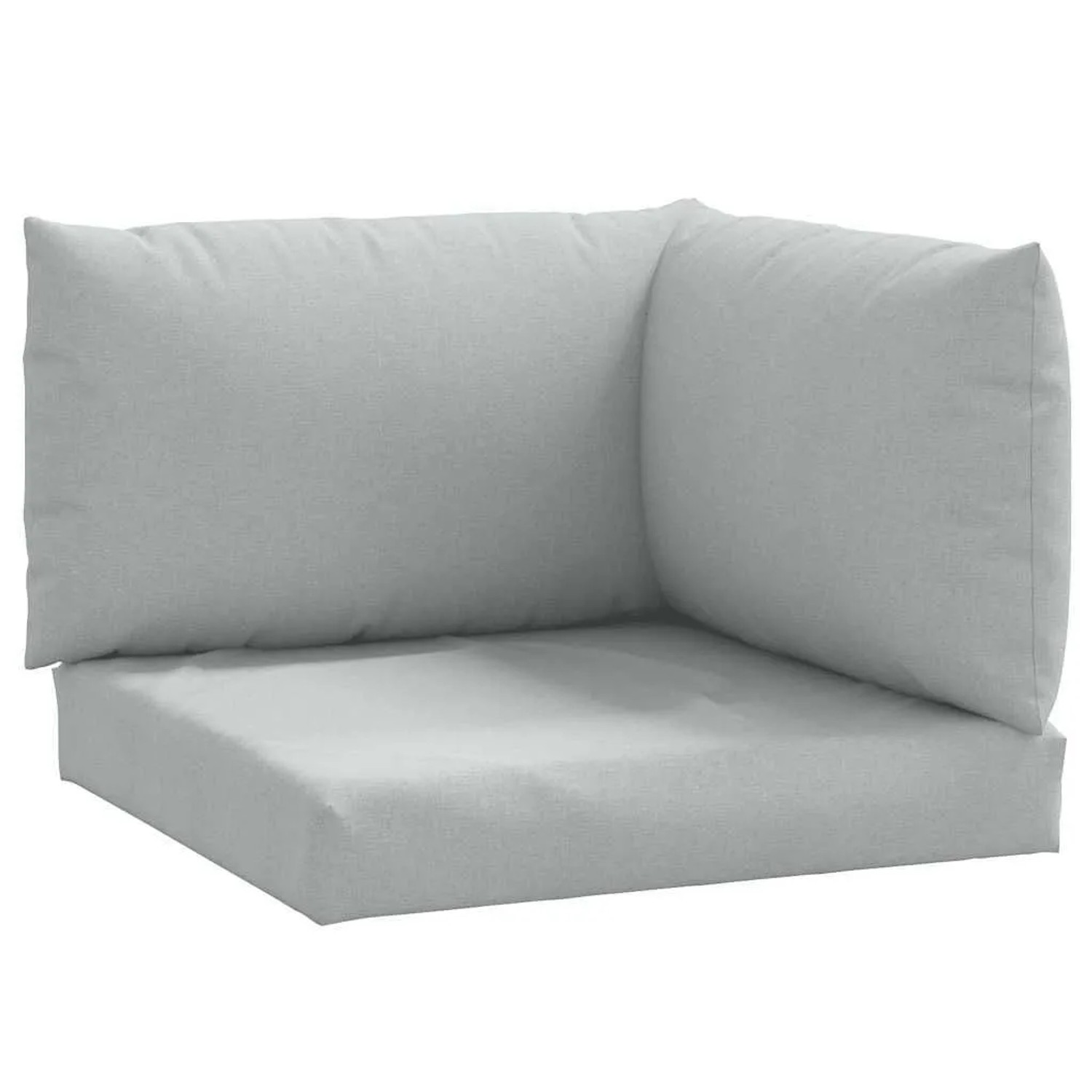 vidaXL Palettenkissen 3-Tlg Melange Hellgrau Stoff 4002652