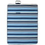 Gestreifte, blau-weiße Picknickdecke (200x150 cm) mit Tragegriff für Camping & Outdoor.