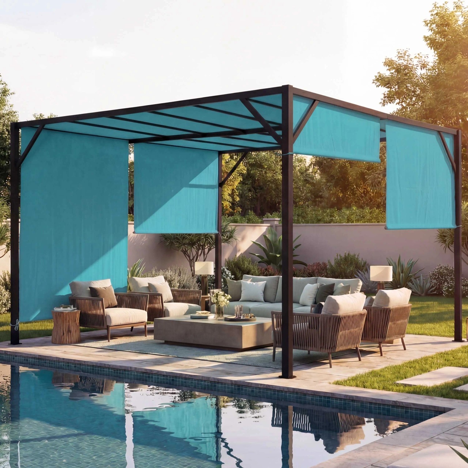 MCW Pergola Beja 3x4m Türkis