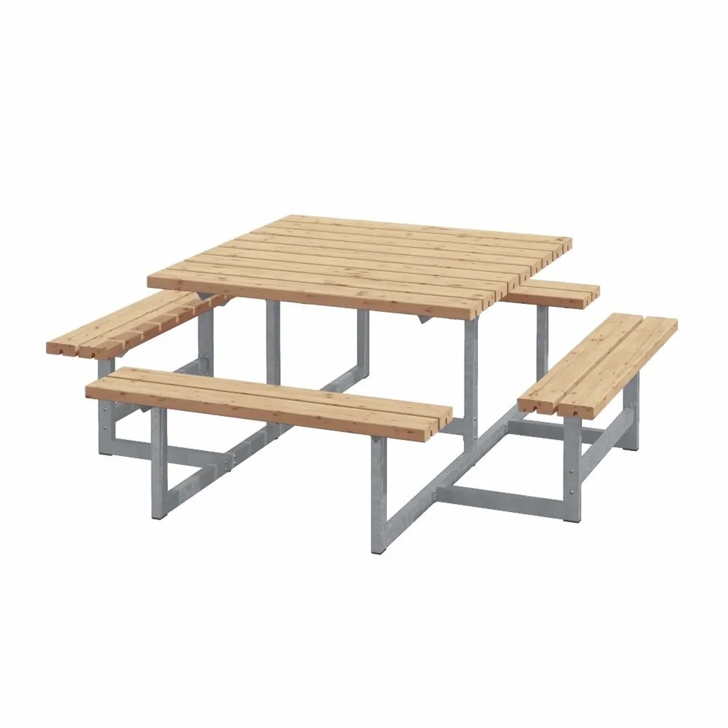 PLUS Gartenmöbel Sitzgruppe 200 cm Klappbar ThermoWood Picknick