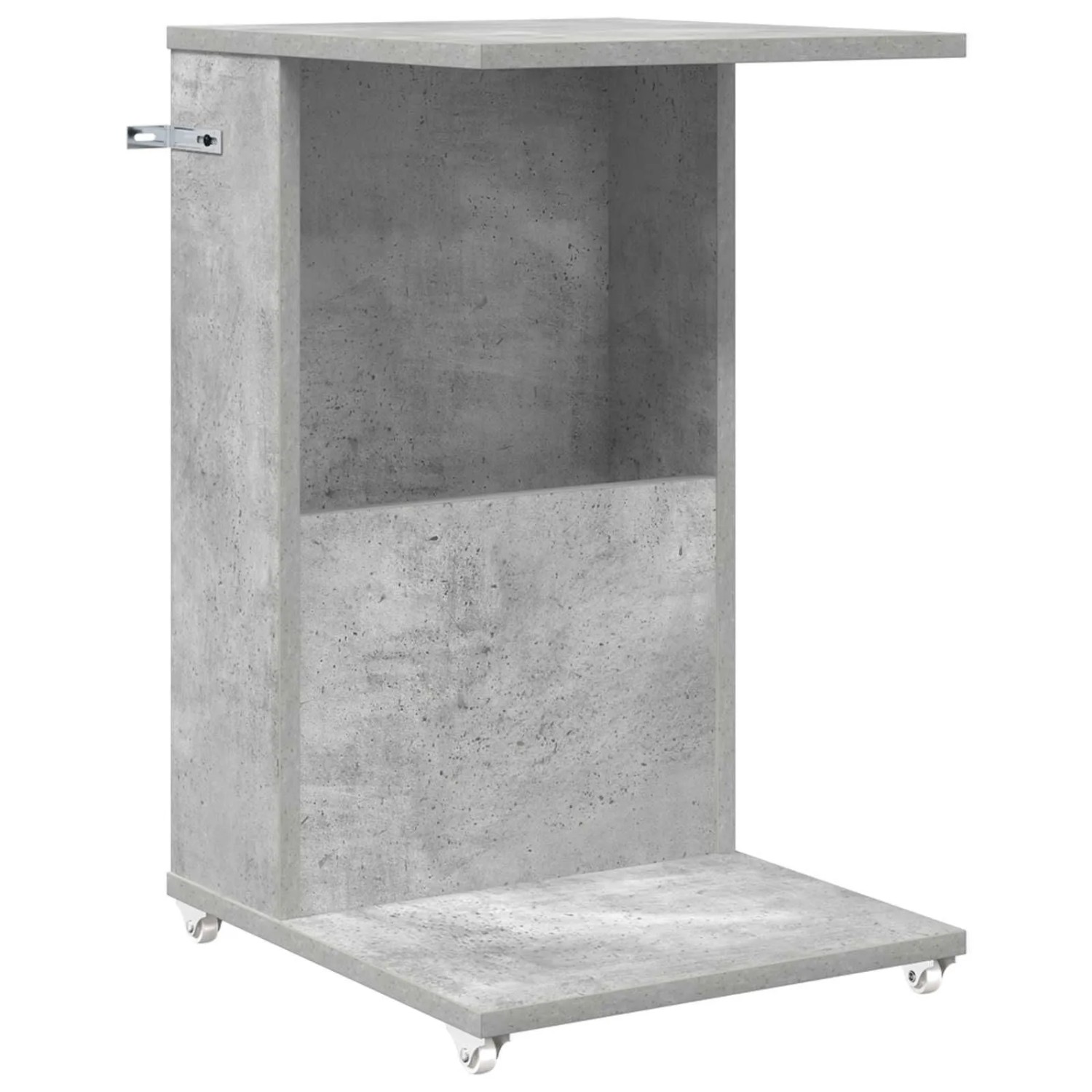 vidaXL Beistelltisch mit Rad Beton Grau 40 x 35 x 60 cm Holzwerkstoff 8000375