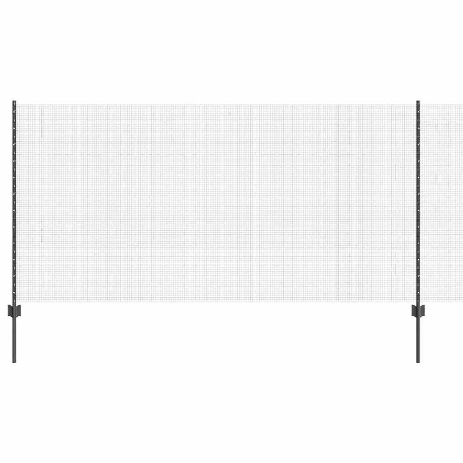vidaXL Zaun mit Pfosten Grau 1,2 x 50 m Stahl und PVC 3336636 günstig online kaufen