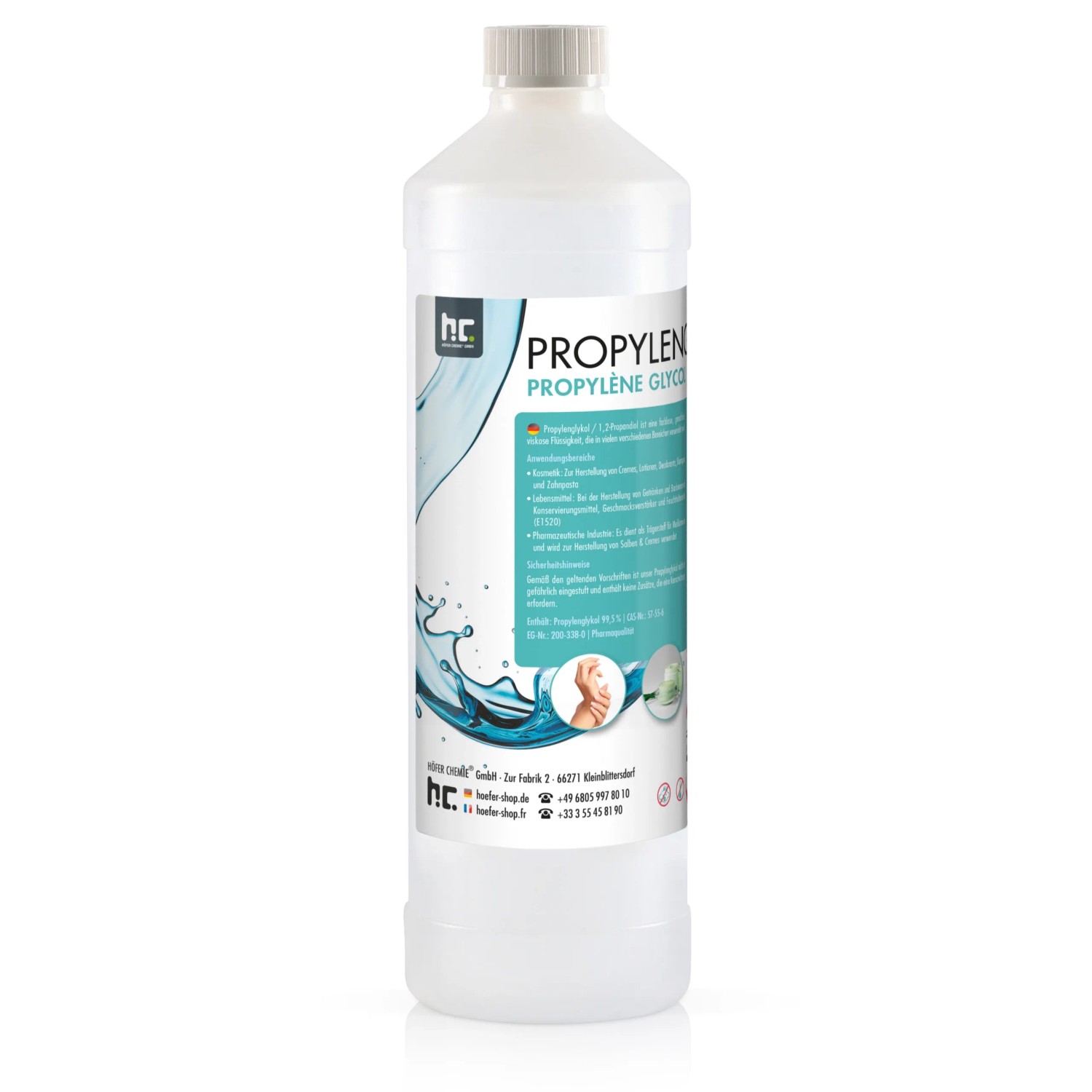 Höfer Chemie Propylenglykol 99,5% in Pharmaqualität 3 x 1l