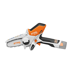 Stihl Akku-Gehölzschneider GTA 26, orange-grau. Kompakte Astsäge für Baumpflege und Rückschnitt.