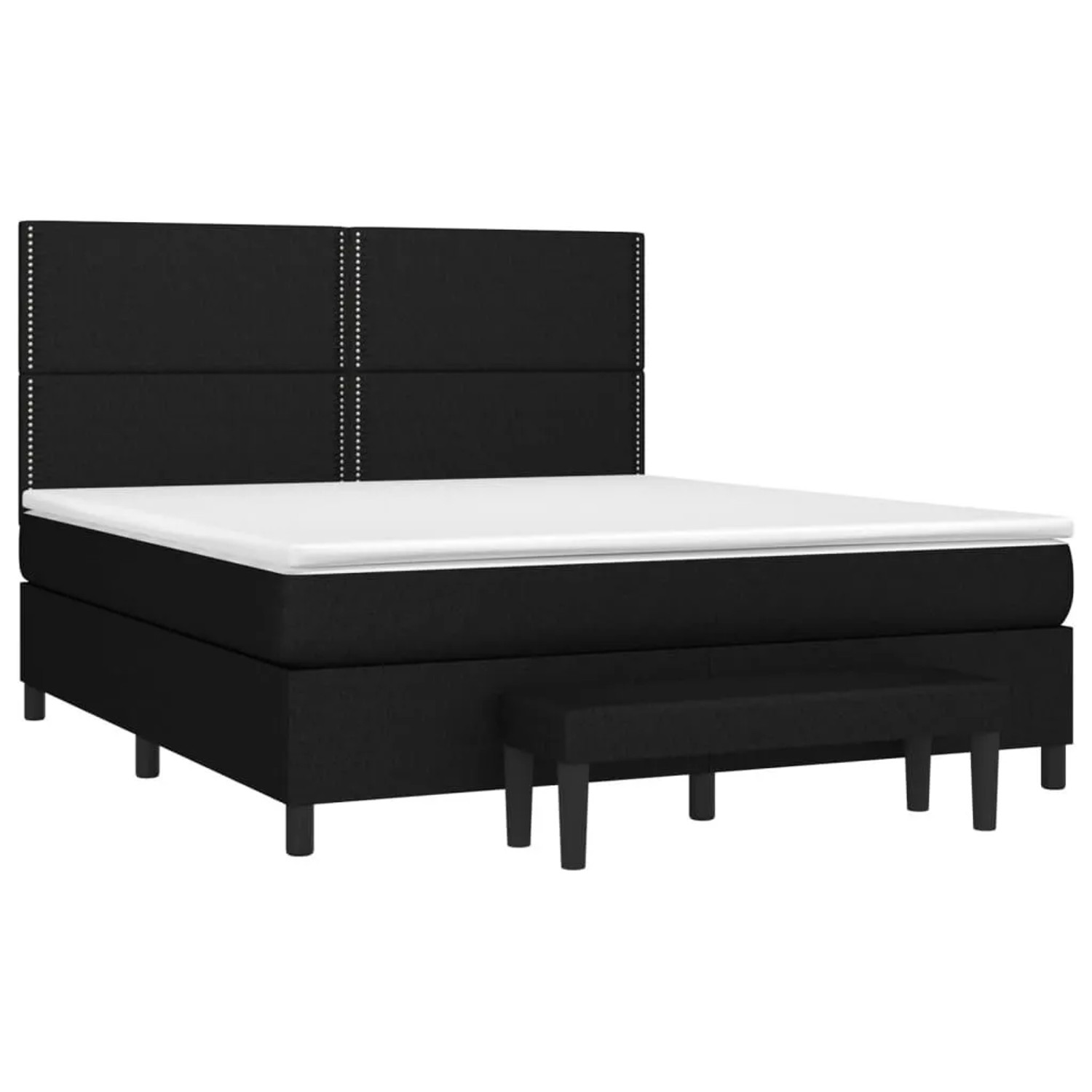 vidaXL Boxspringbett mit Matratze Schwarz 180x200 cm Stoff 3136535 günstig online kaufen