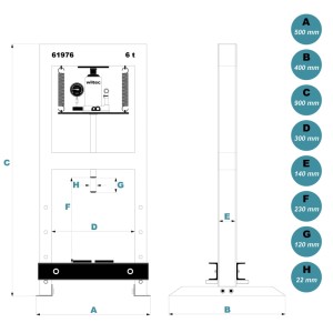 Wiltec 6T Profi Werkstattpresse: Technische Zeichnung mit Manometer, 300mm Arbeitsbreite und 230mm Hubhöhe.