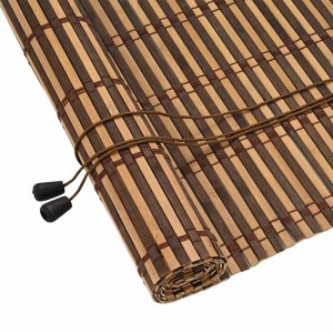 vidaXL Rollo mit Vorhängen Braun 110 x 160 cm Bambus 42006918
