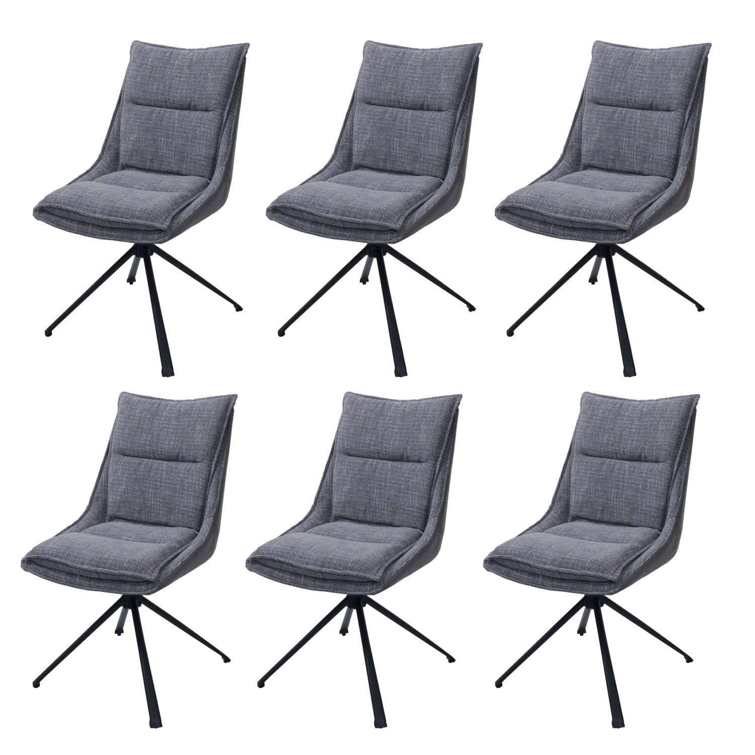 MCW Esszimmerstuhl N71 6er-Set Grau günstig online kaufen