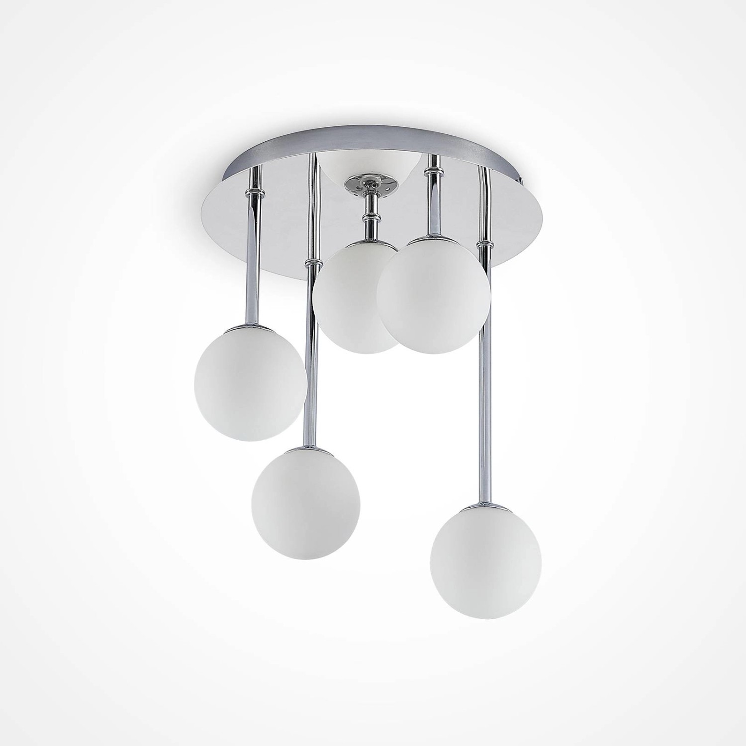 Lindby Deckenlampe Chrissy 9626254 Modern in Chrom aus Metall 5-flammig G9 günstig online kaufen