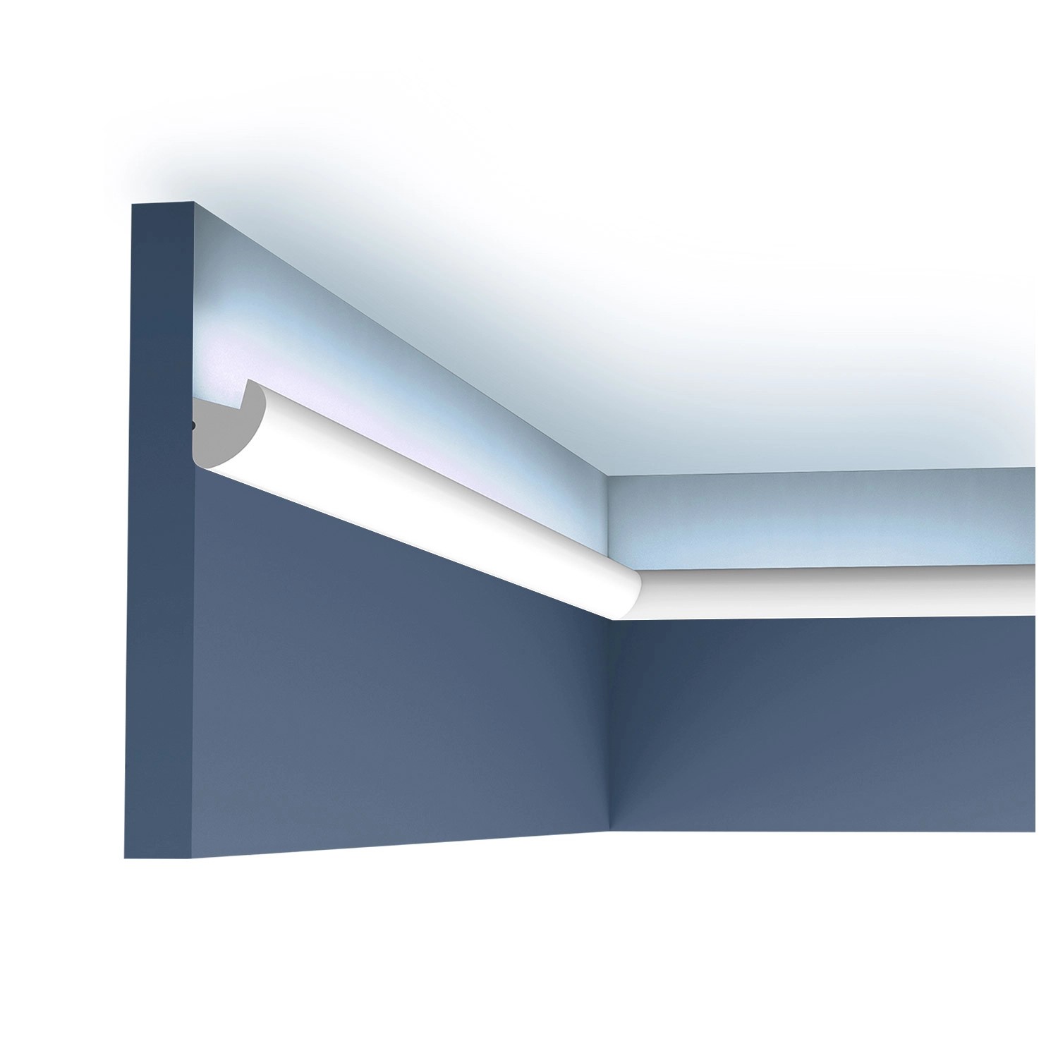 ORAC DECOR CX188 AXXENT Eckleiste für Indirekte Beleuchtung 2 m 200 cm x 3,0 cm x 3,4 cm Weiß