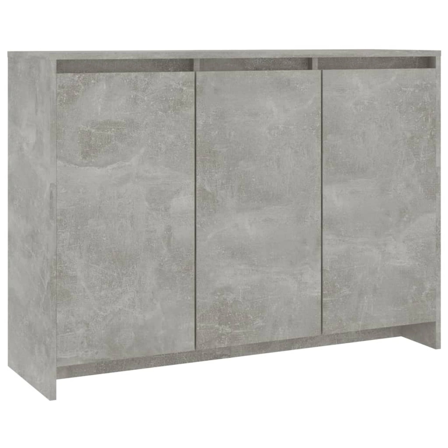 vidaXL Sideboard Betongrau 102x33x75 cm Holzwerkstoff 809777