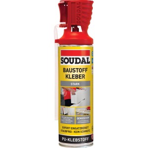 Soudal Baustoffkleber B2 mit Genius Gun, 500ml Dose, ideal zum Kleben von Baustoffen.