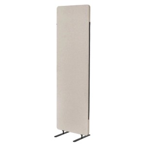 Moderne beige Svita Otis Stellwand, freistehender Raumteiler aus Polyester mit Metallfüßen.