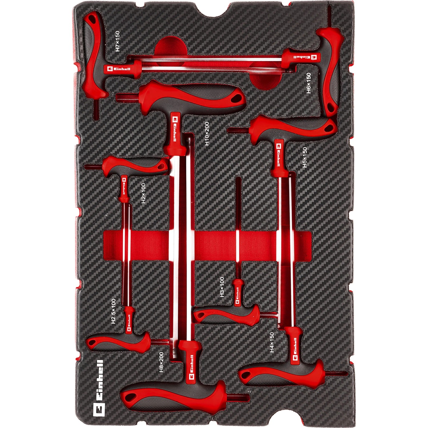 Einhell Werkzeug-Pad T-Griff-Schraubendreher E-Case 9-teilig