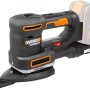 Worx 20 V Akku-Multifunktionsschleifer WX820.9 Solo, ein Multitool für Schleifarbeiten.