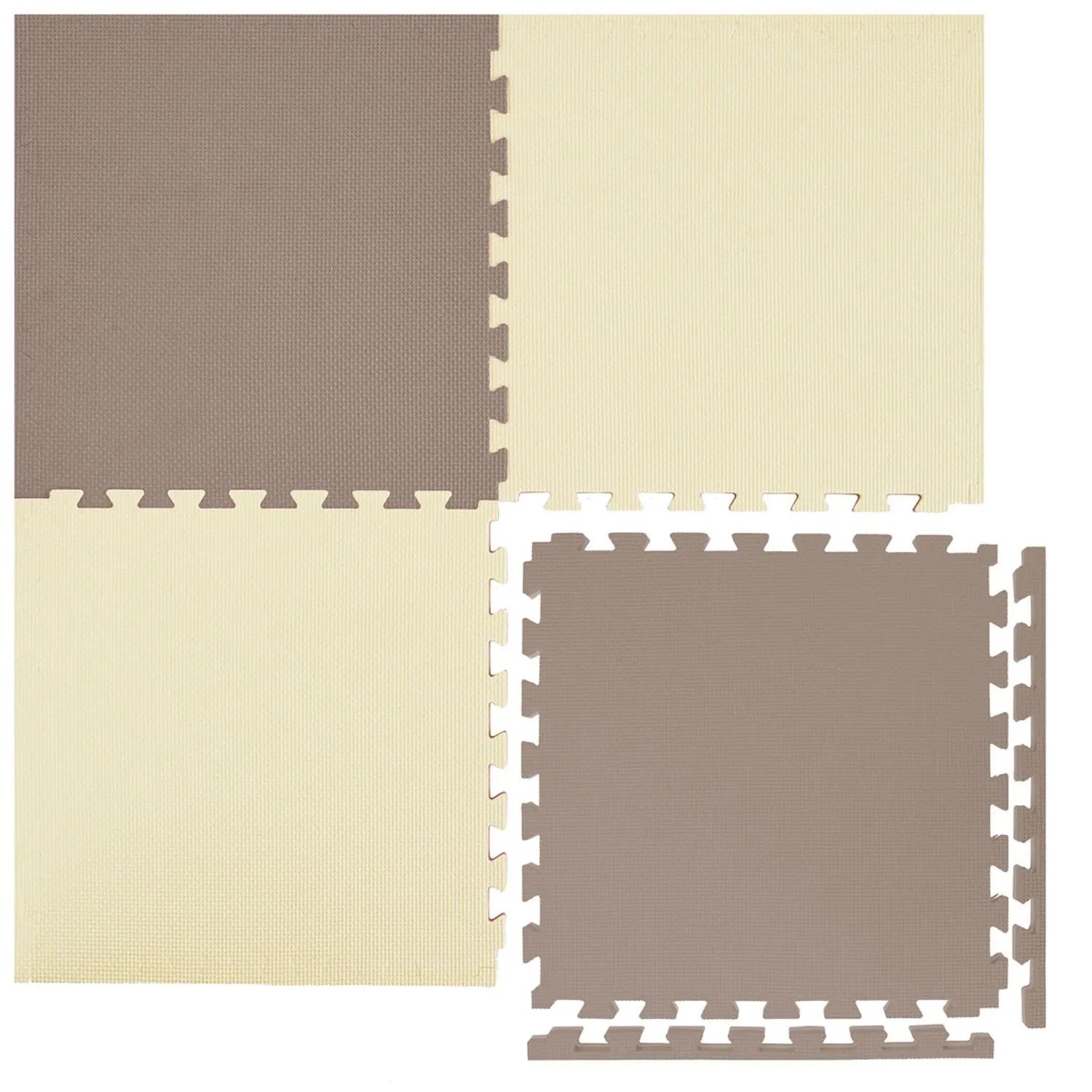 Thumbnail - eyepower Fitnessmatte 50 x 50 x 4 cm 4er Set Beige