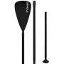 Schwarzes 24MOVE SUP Paddel, 210cm, aus Aluminium, zerlegt in drei Teile.