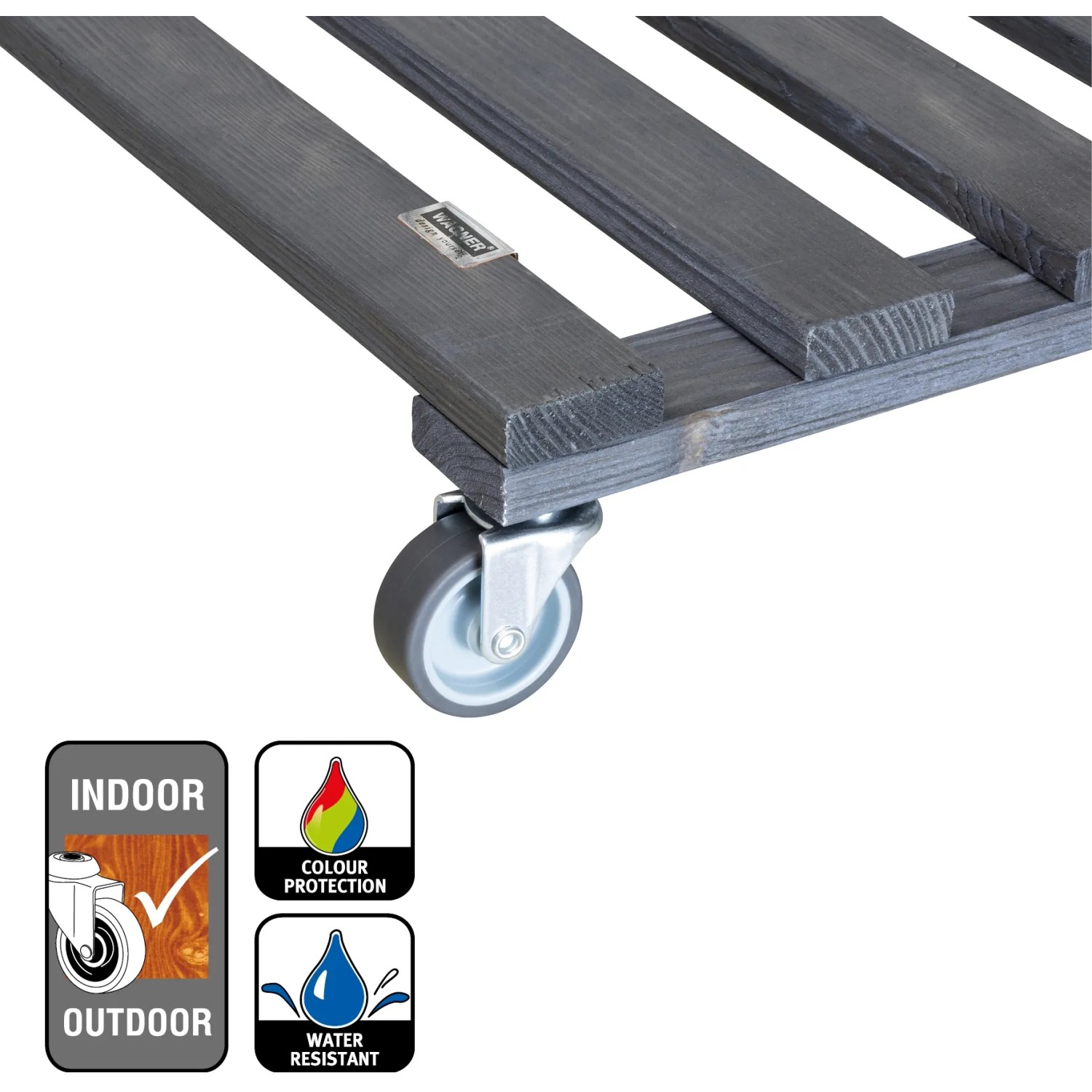 Wagner Multi Roller GH 0412, anthrazitfarbener Pflanzenroller mit Rollen, Tragkraft 120 kg.