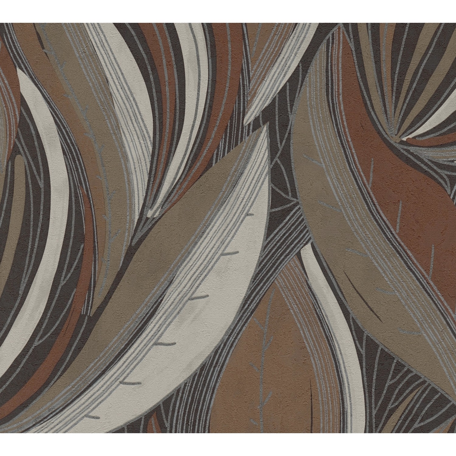 A.S. Creation Vliestapete Blätter Floral Modern 10,05 m x 0,53 m Braun FSC® günstig online kaufen